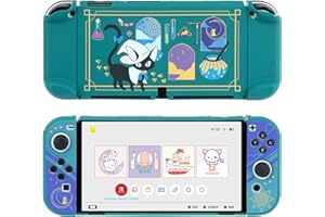 GeekShare Schutzhülle Slim Cover Case kompatibel mit Nintendo Switch OLED und Joy Con – Stoßdämpfende und kratzfeste Hülle für Switch OLED – Alchemy Cat