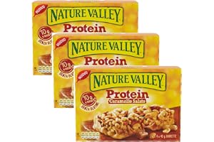 Nature Valley® | Jordnötter & mandlar Mjuk proteinbar med salt karamellbeläggning - 3 förpackningar