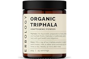 ERBOLOGY Organic Triphala Powder 220g - Adaptogen - Sustainably Sourced from India
