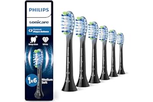 ‎PHILIPS Philips Sonicare C3 Premium Plaque Defense, Original Ersatzbürstenköpfe, Schwarz, 6er-Pack, HX9046/88
