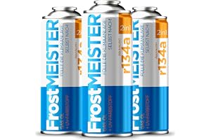 FrostMEISTER 2-i-1 luftkonditioneringspåfyllningsset för bil, 400 ml: snabb och enkel påfyllning med R134a-ersättning (1995–2