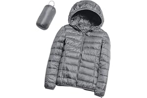 Huoghebg Piumino Donna Leggero Con Cappuccio Offerte Giacca Leggera Donna 100 Grammi Ripiegabile Piumini Con Zip Elegante Giacca Piumino Ripiegabile Giacconi Per le Vacanze Comodo Caldo e Antivento
