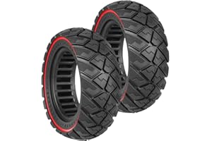 Prodrocam Neumáticos sólidos para Kukirin G2 Pro (versión nueva) 9 x 3,0 – 5,5 pulgadas, neumáticos de repuesto macizos de goma maciza, neumáticos delanteros y traseros (rojo, 2 unidades)