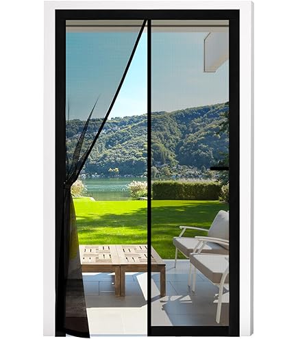 WEIWU Magnetic Fly Screen For Doors, Heavy Duty Fiberglass Mesh Curtain