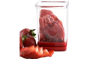 QUTALMI Coupe-Tasse en Acier Inoxydable, Press Cup Slicer Banana Slicer Cutter, Coupe-Fruits pour Fraises Bananes Oufs Légumes, Trancheuse Coupe Fine Tranchage Cuisine Gadget