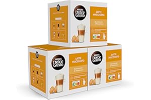 PRIME NOW NESCAFÉ Dolce Gusto Latte Macchiato - Cápsulas de Café, 48 Cápsulas (3 x 16) - Originales para cafeteras Dolce Gusto