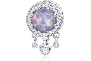 MUERDOU Birthstone Charm Fit for Pandora Charms Bracelets and Necklaces Birthday Gifts for Woman
