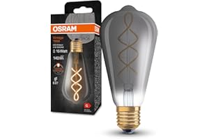 OSRAM Vintage 1906 Classic Edison Fil LED, E27, Smoke, 4W, 140LM, 1800K, ciepły biały komfortowy kolor, bardzo niskie zużycie energii, długa żywotność