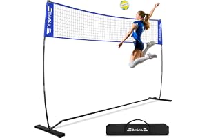BAGAIL Volleybollnät, 3,7 m (22 fot) bärbart volleybollnät för trädgården – justerbar höjd, kraftig ram, fristående design – bärbar utomhus/inomhus volleybollset med bärväska