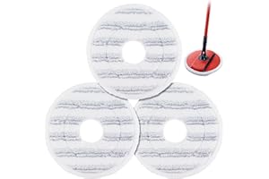 SGIZOKU 3 cuscinetti per mocio compatibili con Vileda Spin e Clean Mop Ricarica, per mop Head Pads Vileda Spin Mop Head Ricariche Accessori, Lavabile e Riutilizzabile