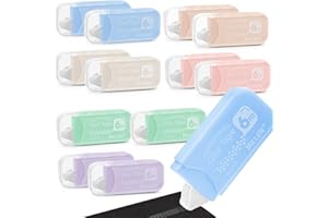 EOPUOZS 12 Stück Adhesive Rollers, 6 mm x 6 m Photo Adhesive Double-Sided, Glue Rollers, Self-Adhesive, Scrapbook Accessories, für Basteln Scrapbooking, Journal, Fotos, Fotoalbum