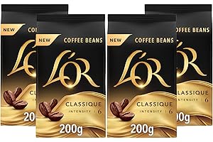 L'OR Classique Coffee Beans 200g Intensity 6 (4 x 200g, 800g Total)