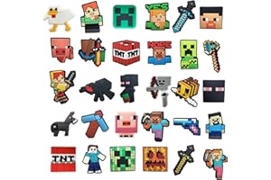 JOZMMZEOOA Schuh Charm, Clog Dekoration PVC Schuhe Dekorationen Mine-Handwerk Schuh Schnallen, Cartoon Anime Spiel Charms Schuh Zubehör für Jungen Mädchen Herren Frauen