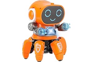 YATOSEEN Robot zabawka dla dzieci, robot towarzyszący z kolorową projekcją światła, tańcem, śpiewem i chodzeniem, dla dzieci w wieku 4-12 lat, jako prezent urodzinowy