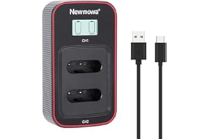 Newmowa Cargador USB Dual con Pantalla LCD Inteligente para Sony NP-BX1/M8,NP-BY1, Sony DSC-RX100, DSC-RX100 II, DSC-RX100M II, DSC-RX100 III, DSC-RX100 IV, DSC-RX100 V