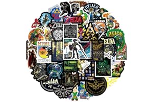 LYUNMU Paquete de 50 pegatinas The Legend of Zelda para botella de agua, calcomanías de vinilo impermeables para computadora portátil, parachoques, monopatín, botellas de agua, computadora, niños, adultos