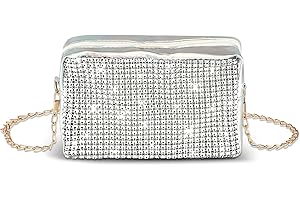 simarro Bling Evening Handbag for Women, Sparkly Rhinestone Evening Clutch Bag Chain Shoulder Bag Lady Girl Party Shiny Crossbody Coin Bag for Prom Wedding Engagement Cocktail Party Banquet