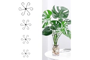 ALAHUGYEF 24 Pz Clip di Supporto per Piante Rampicanti, Ganci Porta Supporto per Stelo Vegetale, Anelli Supporti per Piante di Monstera Fiori Rose Pomodori Giardino Interno(Nero)