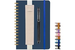 DWIYITTN Quaderno a Spirale, Blocco Note A5 a Righe con Elastico di Chiusura, Portapenne e Penna, 160 Pagine A5 Taccuino per Scuola Viaggio Ufficio, Blu