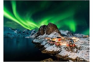 HUADADA Jigsaw Puzzles for Adults 1000 Piece Jigsaws Puzzles for Adults,Jigsaw Puzzle 1000 Pieces for Adult Challenging Puzzle Games .Northern Lights in Norway