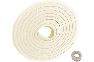 TUKA-I-AKUT TUKA 16.4ft / 5M Edge Guard Extra Thick, L-Shaped Premium Foam Edge Protection Childproofing, Child Senior Baby Safety | Anti Collision Strip Protector for Sharp Table Furniture Edge, TKD7000 Ivory