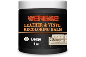 WERBME Pâte Réparatrice Beige, Colorant et Restaurateur pour Surfaces en Cuir - Idéal pour Effacer Rayures et Décolorations, Rénover Canapés, Sièges et Meubles. Kit Complet de Rénovation Durable