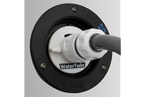 MAJOCOMPTEC WATERTWIN adapter do pokrywy zbiornika na wodę do przyczepy kempingowej, adapter z przyłączem Gardena do króćca napełniania Fiamma (typ 2-pin D: 65)