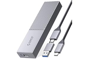 ORICO Adapter obudowy M.2 NVMe SSD, aluminium USB C USB 3.2/3.1 Gen 2 (10 Gbps) do NVMe PCI-E M-Key, zewnętrzny adapter M2, obsługa UASP Trim Smart (do NVMe SSD 2230/2242/2260/2280) -M206GY