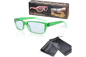 SCHLEITER & JAUERNIG SJ3D Passive 3D Brille für Kinder – Grün / Transparent - Polfilterbrille zirkular polarisiert - Für RealD 3D Kino & TV: LG Cinema 3D Philips Easy 3D Telefunken Toshiba 3D Natural Vizio 3D und 3DTVs von SONY Grundig Panasonic Hisense CMX uvm. - Inkl. Mikrofaser Brillenbeutel und Putztuch