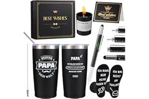 SunmeiTrad Papa Geschenk, Vatertagsgeschenk, Geschenke für papa, Geschenk Vatertag, Geschenke zum Vatertag, Papa Geschenk Weihnachten Weihnachtsgeschenke, Geschenk Geburtstag, Thermobecher