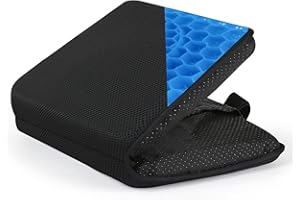 Valleycomfy Poduszka żelowa do siedzenia, składana, przenośna, podróżna, na krzesło, poduszka na krzesło, poduszka żelowa, poduszka do siedzenia na wózku inwalidzkim, do samochodu, biura, domu