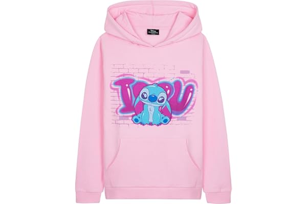Disney Sweat à Capuche Fille, Sweat-Shirt Doux à Capuche pour Enfant et Adolescent - Cadeau Fille