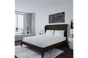 LivinEase Double Fitted Sheet -10inch(26cm) Deep Cotton Blend Fitted Sheet double bed -Bobble Free, Easy Care, Soft and Comfortable White Bed Sheets Double (White, Double)