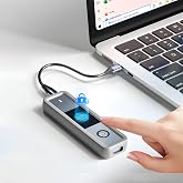Coverzone Parmak İzi Şifreleme &Ouml;zellikli M.2 SSD Kutusu Type-C Al&uuml;minyum Harici SSD Enclosure 2230 2242 2280 Uyumlu 1000MB/s 