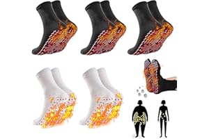BMHNQ 5 Paires AFIZ Tourmaline Chaussette Santé Minceur Chaussette de santé Afiz Tourmaline Chaussettes Auto-Échauffantes Acupression Tourmaline santé Tourmaline Thermothérapeutique Massage des Pieds