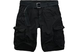 Procity Vintage Herren Cargo Shorts Bermuda Kurze Hosen Herren inkl. Gürtel