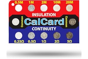 CalCard Electrical Calibration Check Card Insulation & Continuity Resistance Test Card for Multimeters, Insulation Resistance Testers, PAT Testers, Socket Testers, Voltage Multifunction Testers
