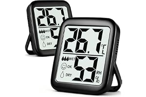 Antonki 2 Pack Room Thermometer for Home Indoor Hygrometer Humidity Meter Gauge Digital Temperature and Humidity Sensor Monit