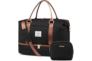 LOVEVOOK Borsone da Viaggio Donna Borsa Palestra Donna Bagaglio a Mano Easyjet Cabin Bag Weekend Travel Duffel Gym Bag con Organizer Valigia Grande Borsa Parto Ospedale Mamma Nascita per Aereo Fitness