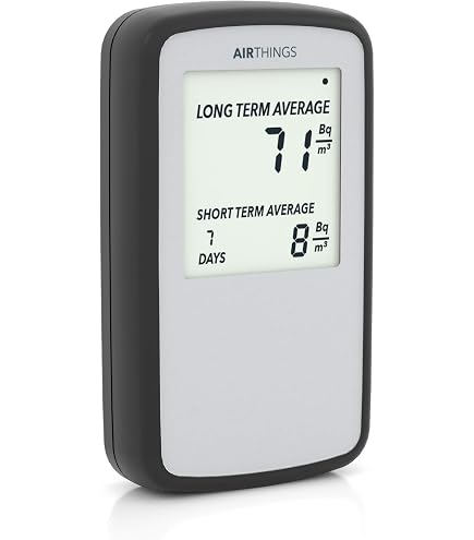 SAF Aranet Radon Detector For Home – 10-Min Readings, Temp, Humidity, Pressure, E-Ink Display, 7-Year Battery, Free App, Bq/m³ & PCi/L