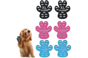 VALFRID Protecteur de Patte de Chien Robuste Anti-dérapant 40 pièces,Auto-adhésif résistant Chien Chaussures Bottillons Chaussettes pour Remplacer Multicolore XL