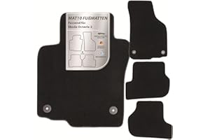 MAT10 – Auto-Fußmatten passend für Skoda Octavia 2 (BJ 03/2007 - 01/2013, Typ 1Z) aus Velours | 4-teiliges Automatten Set | langlebige Erstausrüsterqualität, Made in Germany
