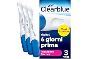 Test di gravidanza Clearblue, Rilevazione Ultra Precoce (10 mUI/ml) Maxiformato, Risultati 6 giorni prima, Risultati accurati al 99%, 3 test