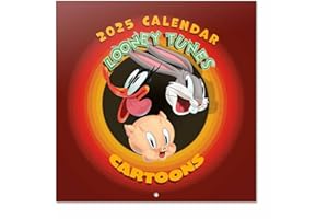 GRUPO ERIK Calendario 2025 pared Looney Tunes - Calendario pared, Planificador mensual: Con espacio para anotar e Ilustraciones (30x30 cm)