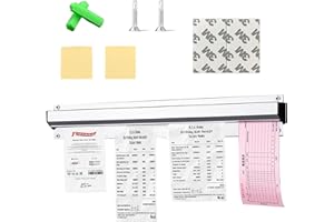 Aobuviou 14" Aluminum Receipt Holder Ticket Holder Wall Mounted Order Grabber Hanging Tab Grabber Self Adhesive Receipt Grabber Bill Holder for Restaurant Commercial Kitchen Takeaway Catering Bar