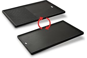 Enders Switch Grid Sear Grate Plancha carne de hierro fundido, para Barbacoas Gas - Plancha hierro fundido 1/3 con sistema rejilla-en-rejilla para Barbacoas de Gas Kansas 4 #7789