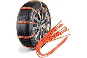 NEW-YIJUNSHUN Reusable Anti Snow Chains of Car, Car Snow Chains Non-Slip Cable Tie, Universal Adjustable Emergency Snow Tire Chains for Car SUV Pickup Trucks, Snow Mud Chains Tire Width 145mm-295mm (30Pcs)
