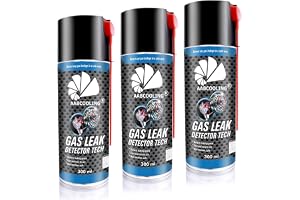 AABCOOLING Gasläckagedetektor TECH 3x 300ml Säkerhetsspray - Testspray, Läcksökare, Läckmedel - Visar Gasläckor Genom Bubbelbildning På Rör, Regulatorer Och Slangar Omedelbart