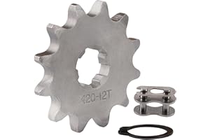 WOOSTAR Moto 420-12T Pignon Avant 17mm Remplacement pour 50cc 70cc 90cc 110cc 125cc Dirt Bike Pit Bike Mini Vélo ATV 4 Roues Cyclomoteur