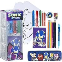 Valigetta Colori Sonic The Hedgehog - Kit 137 Pezzi Per Bambini, Regalo Creativo Ufficiale
